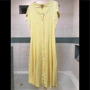 FADS Yellow Long DRESS, 100% cotton, size L